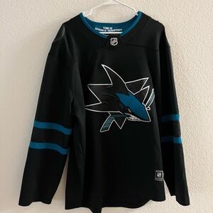 Black and Teal Hockey Jersey